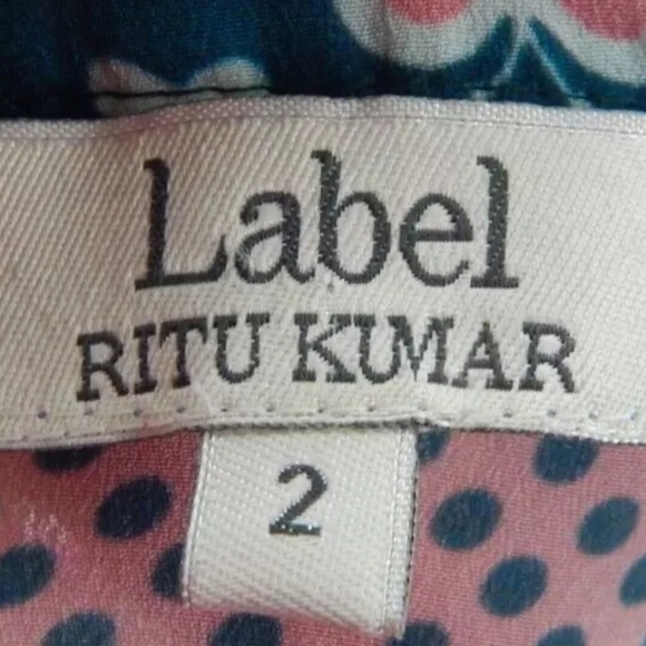 Label Ritu Kumar Butterfly Printed Dress - Picture 2 of 3